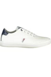 Sneaker Weie Sportschuhe fr Herren mit Kontrastdetails