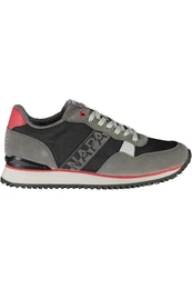 Sneaker Schwarze Herren-Sportschuhe mit Kontrastdetails und