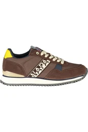 Sneaker Braune Herrensneaker mit Kontrastdetails und