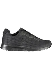 Sneaker Schwarze Herrensneaker mit Kontrastdetails und