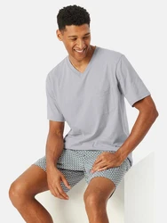 Schiesser Pyjama V-Ausschnitt Comfort Essentials (2 tlg) 
