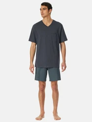 Schiesser Pyjama V-Ausschnitt Comfort Essentials (2 tlg) 