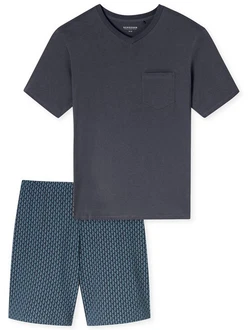 Schiesser Pyjama V-Ausschnitt Comfort Essentials (2 tlg) Schiesser Pyjama V-Ausschnitt Comfort Essentials (2 tlg)
