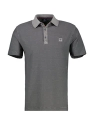 LERROS Kurzarmshirt mit Logostickerei Dunkelgrau/Grau/Hellgrau