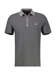 LERROS Kurzarmshirt mit Logostickerei Dunkelgrau/Grau/Hellgrau