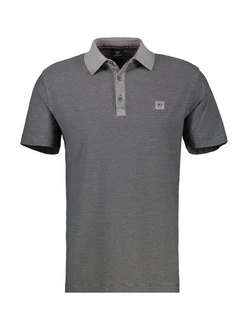 LERROS Kurzarmshirt mit Logostickerei Dunkelgrau/Grau/Hellgrau LERROS Kurzarmshirt mit Logostickerei Dunkelgrau/Grau/Hellgrau