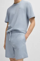 HUGO Pyjamashorts Austin Short  Hellblau/Grau/Blau