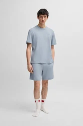 HUGO Pyjamashorts Austin Short  Hellblau/Grau/Blau