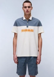 Poloshirt E-SATURNIA SS Mit Rundhalsausschnitt