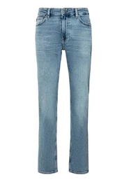 Straight-Jeans DELAWARE BO mit Leder-Badge
