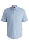 BOSS ORANGE Kurzarmhemd Rash_2_M Hellblau/Blau