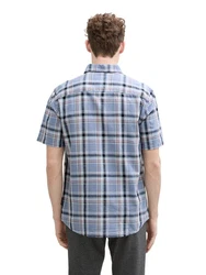 TOM TAILOR Kurzarmhemd CHECKED SLUBYARN SHIRT kariert