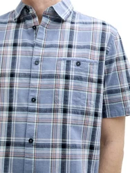 TOM TAILOR Kurzarmhemd CHECKED SLUBYARN SHIRT kariert