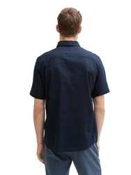 TOM TAILOR Leinenhemd 1045098 Blau/Dunkelblau/Hellblau