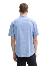 TOM TAILOR Kurzarmhemd Blau/Hellblau