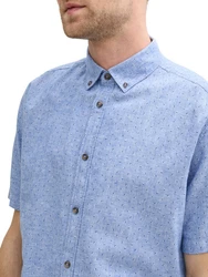 TOM TAILOR Kurzarmhemd Blau/Hellblau