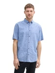 TOM TAILOR Kurzarmhemd Blau/Hellblau