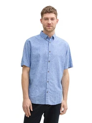 TOM TAILOR Kurzarmhemd Blau/Hellblau