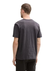 TOM TAILOR T-Shirt mit Front Print Grün/Schwarz/Grau