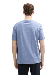 TOM TAILOR T-Shirt mit Front Print Hellblau/Grau/Blau/Dunkelgrau