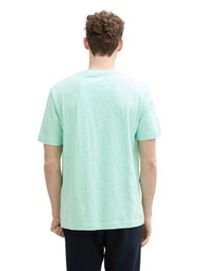 TOM TAILOR T-Shirt mit Front Print Hellgrün/Grün