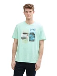 TOM TAILOR T-Shirt mit Front Print Hellgrün/Grün