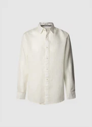 Pepe Jeans Langarmhemd ARNAU Khaki/Weiß/Beige/Grau