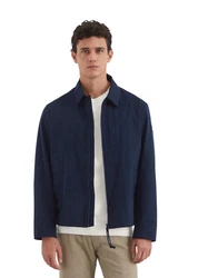 Marc O'Polo Outdoorjacke aus wasserabweisendem Materialmix Dunkelblau/Hellblau/Blau
