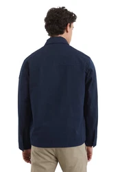 Marc O'Polo Outdoorjacke aus wasserabweisendem Materialmix Dunkelblau/Hellblau/Blau