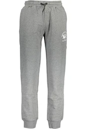 5-Pocket-Hose Herrenpantalon Grau: Elastische Sporthose mit Logo & Stickerei