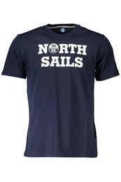 T-Shirt Herren Kurzarm T-Shirt Blau mit Druck und