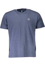 T-Shirt Herren Kurzarm T-Shirt Blau mit Rundhalsausschnitt