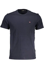 T-Shirt Stilvolles Herren T-Shirt Blau mit Stickerei und