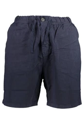 5-Pocket-Hose Herren Bermuda-Shorts Blau, Slim Fit, Bio-Baumwolle, Bequemer Sitz