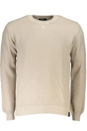 Strickpullover Herren Pullover Beige - Langarmshirt aus Bio-Baumwolle mit Details