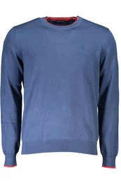 Strickpullover Herren Pullover Blau Bio-Baumwolle, Rundhals, Stilvolles Design