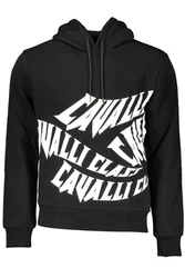Cavalli Class Sweatshirt Herren Kapuzenpullover Schwarz