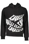 Cavalli Class Sweatshirt Herren Kapuzenpullover Schwarz