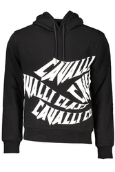 Cavalli Class Sweatshirt Herren Kapuzenpullover Schwarz