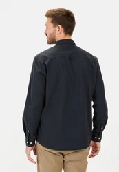 camel active Langarmhemd Button-Down Dunkelblau/Hellblau/Schwarz