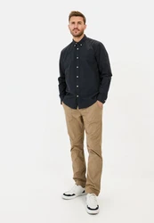 camel active Langarmhemd Button-Down Dunkelblau/Hellblau/Schwarz