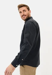 camel active Langarmhemd Button-Down Dunkelblau/Hellblau/Schwarz