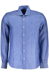 Langarmhemd Elegantes Herren Langarmshirt Blau - Regular Fit & Bio-Fasern