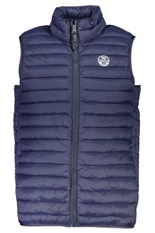 Outdoorjacke Blaue Herrenweste: rmellos, mit 4 Taschen und Reiverschluss