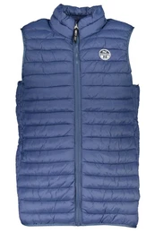 Outdoorjacke Blaue Herren-Weste: rmellose Jacke mit Taschen und Reiverschluss