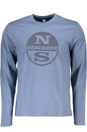 T-Shirt Nachhaltiges Herren Langarmshirt Blau -