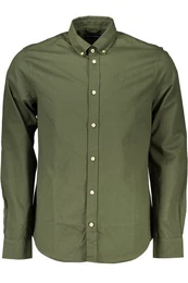 Langarmhemd Herren Langarmhemd Grn Nachhaltig & Stilvoll mit Button-Down-Kra