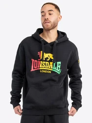 Lonsdale Kapuzensweatshirt Classic SOUNDS Rot/Schwarz/Braun/Grün