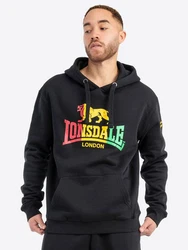 Lonsdale Kapuzensweatshirt Classic SOUNDS Rot/Schwarz/Braun/Grün
