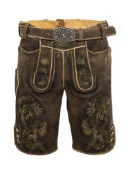 Maddox Trachtenlederhose FLEESENSEE Khaki/Dunkelbraun/Braun/Dunkelgrün